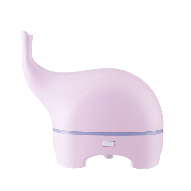 Small Elephant Essential Oil Diffuser,120ml USB Kids Ultrasonic Aroma Diffuser Humidifier, 7 Color Changing Night Light