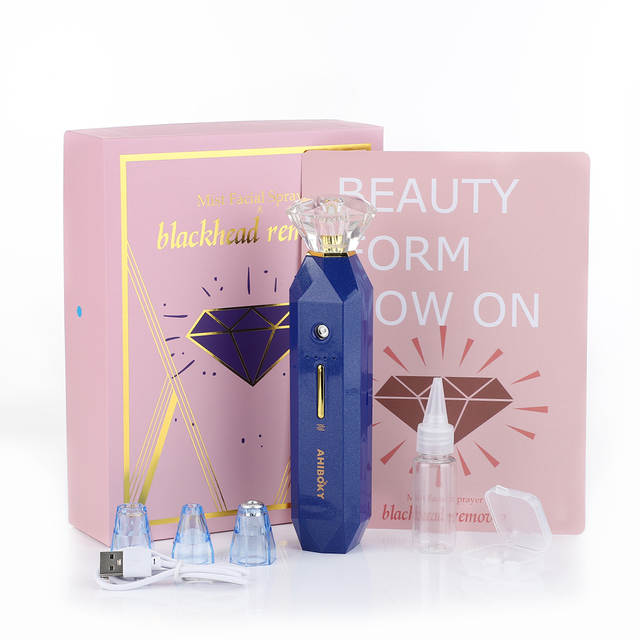 Blackhead Remover Pore Cleaner Vacuum Suction Acne Remover Oxygen Injection Spray Moisturizing Facial Cleaning Beauty Tools