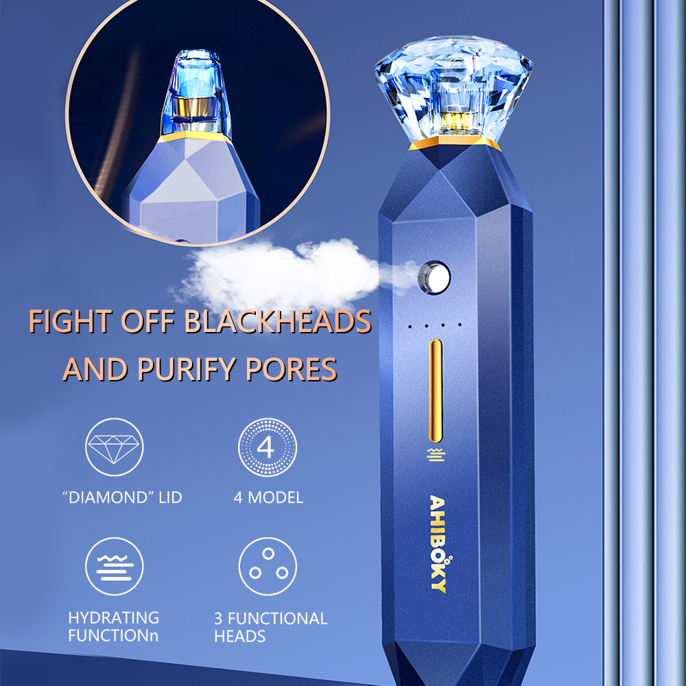 Blackhead Remover Pore Cleaner Vacuum Suction Acne Remover Oxygen Injection Spray Moisturizing Facial Cleaning Beauty Tools