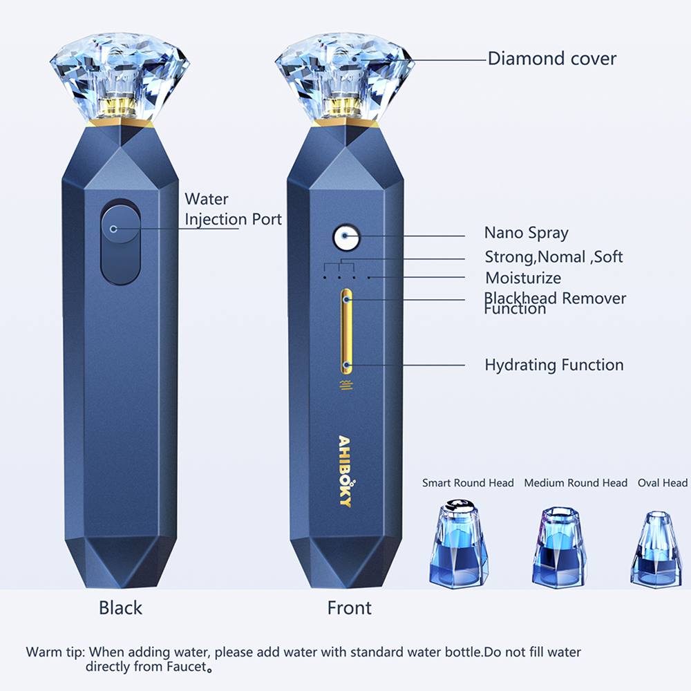 Blackhead Remover Pore Cleaner Vacuum Suction Acne Remover Oxygen Injection Spray Moisturizing Facial Cleaning Beauty Tools