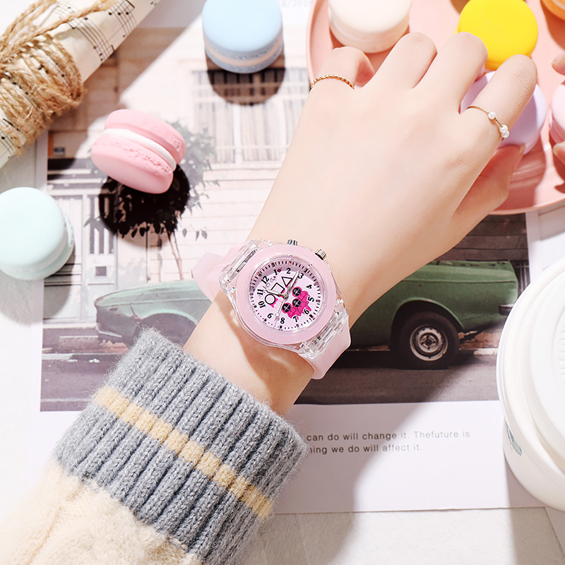 Fashion Silicone Watchband Sports Watches Flash  Watch For Men Women