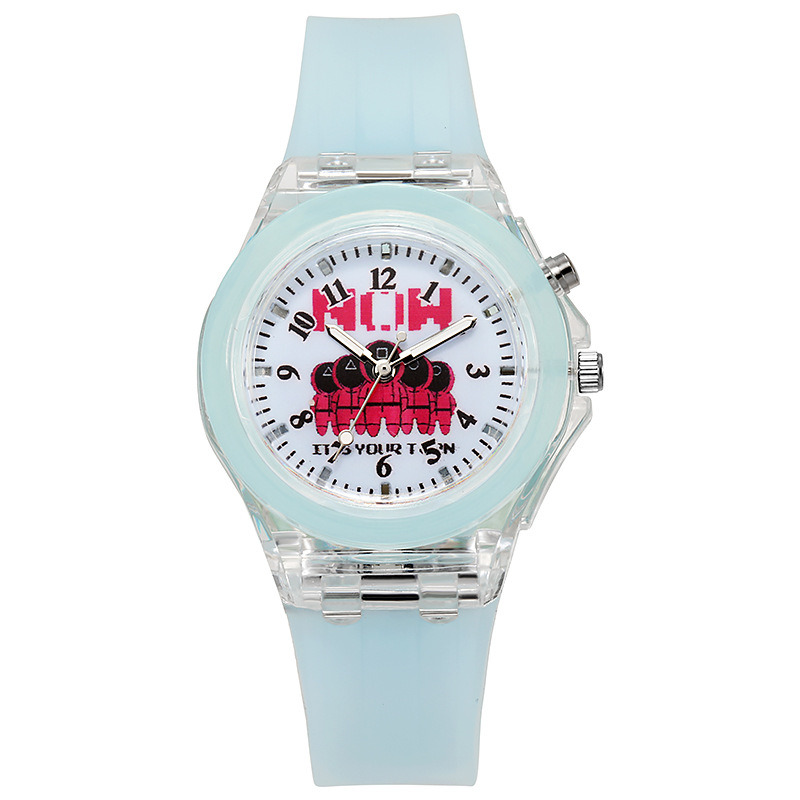 Fashion Silicone Watchband Sports Watches Flash  Watch For Men Women