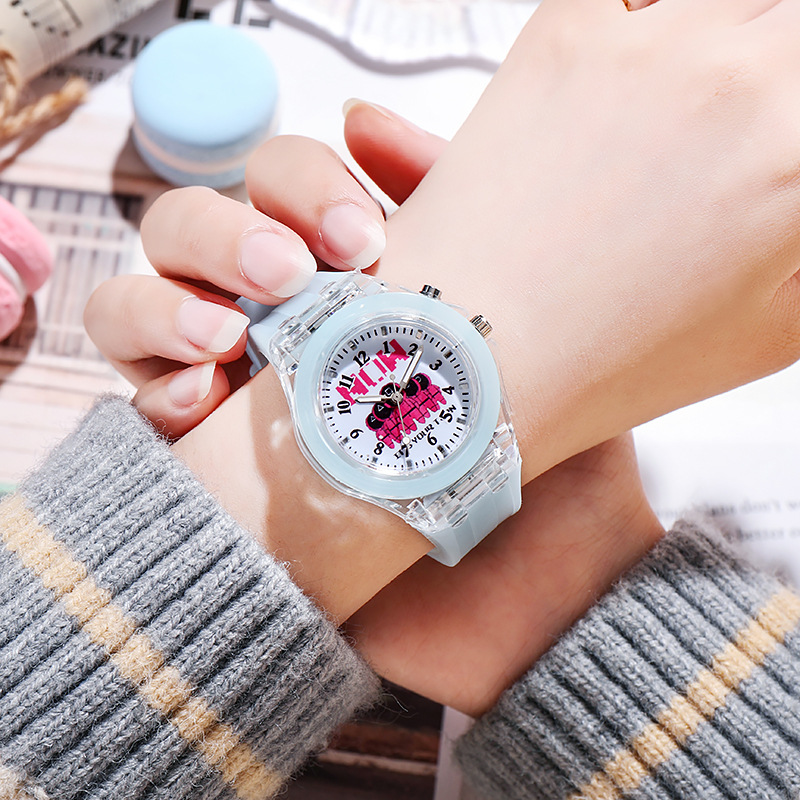 Fashion Silicone Watchband Sports Watches Flash  Watch For Men Women