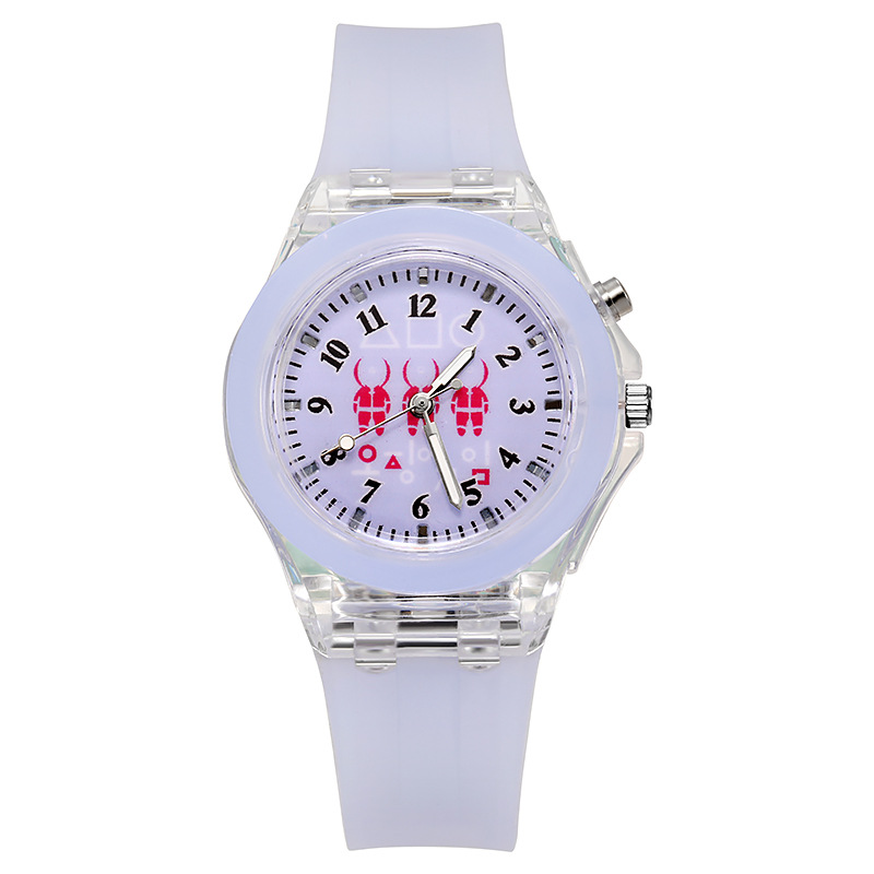 Fashion Silicone Watchband Sports Watches Flash  Watch For Men Women