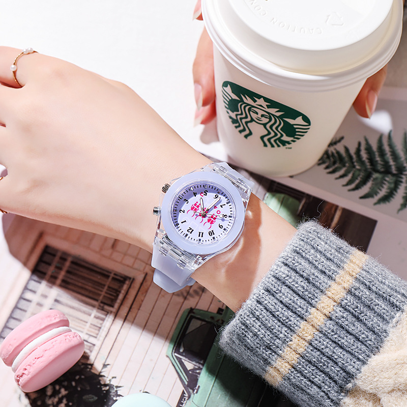 Fashion Silicone Watchband Sports Watches Flash  Watch For Men Women