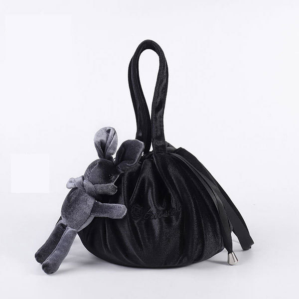 Cosmetic Bag Fashion Round Velvet Makeup Bag Drawstring Travel Make Up Organizer Female Storage Toiletry Kit Case Beauty Pouch