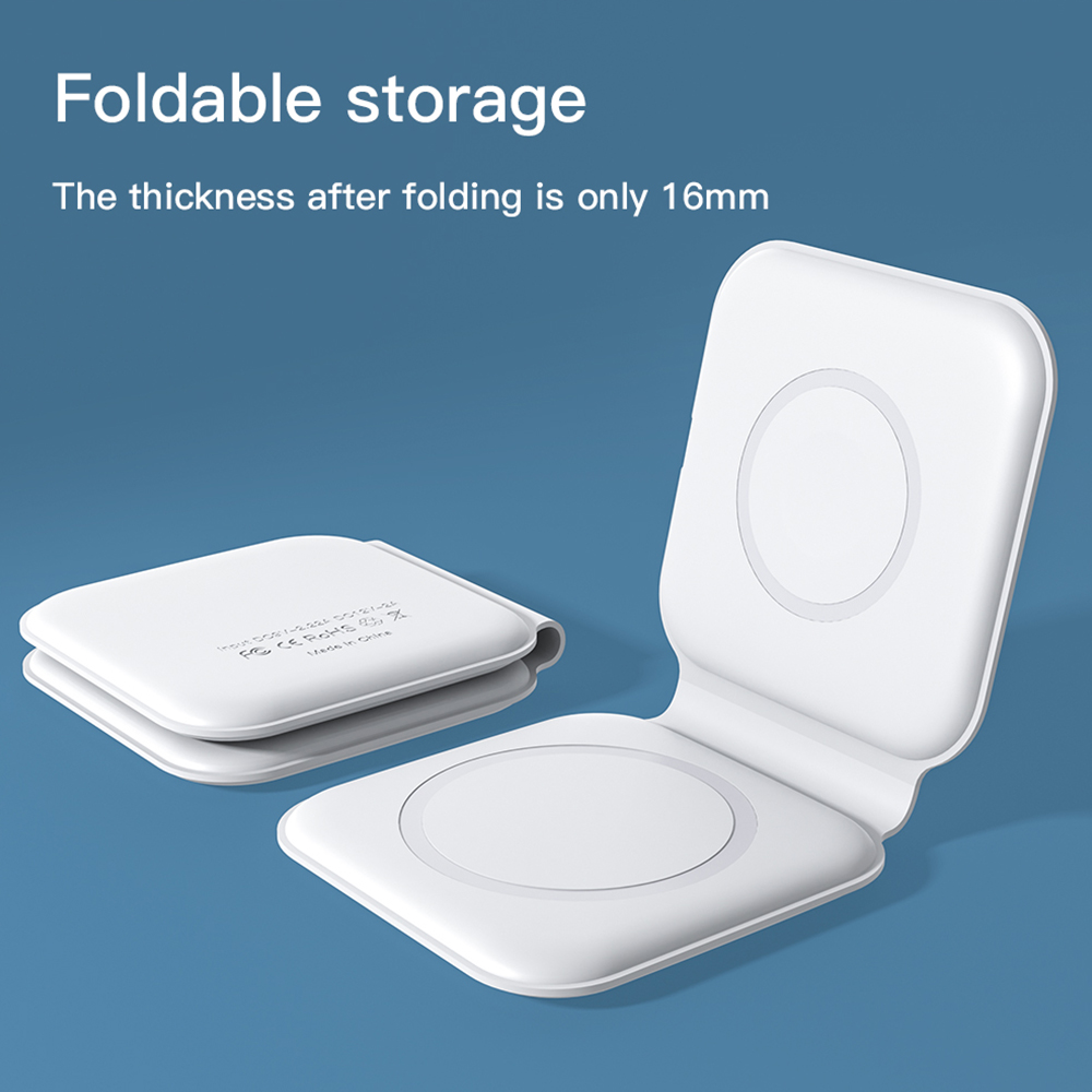 Folding Magnetic Wireless Charger for Magsafe iPhone 12 13 mini pro max Fast Wireless Charging for Airpods Apple Watch Samsung