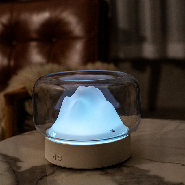 New Large Capacity Aroma Diffuser 400Ml Mountain View Essential Oil Aroma Diffuser with Warm Color Led Light Humidifier
