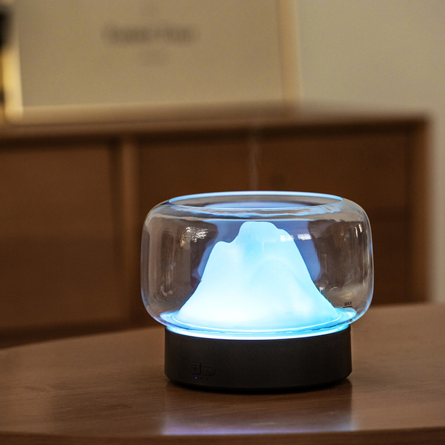 New Large Capacity Aroma Diffuser 400Ml Mountain View Essential Oil Aroma Diffuser with Warm Color Led Light Humidifier