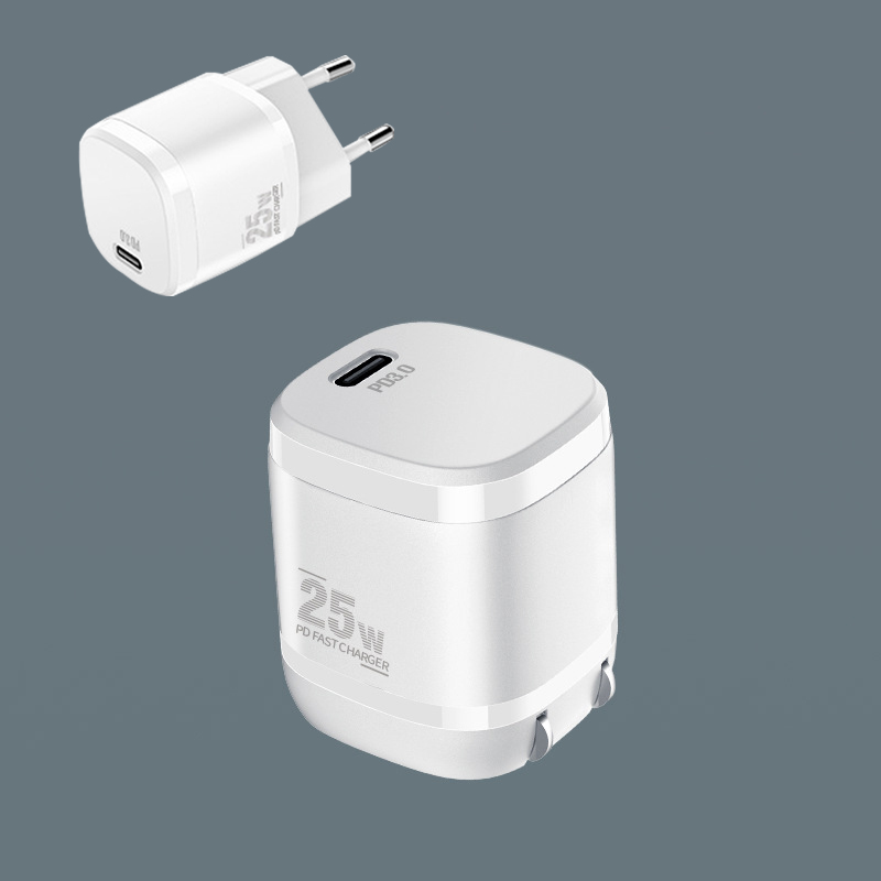25w Pd fast charger Type C charging head portable EU,plug adapter for Samsung iPhone and other mobile phones