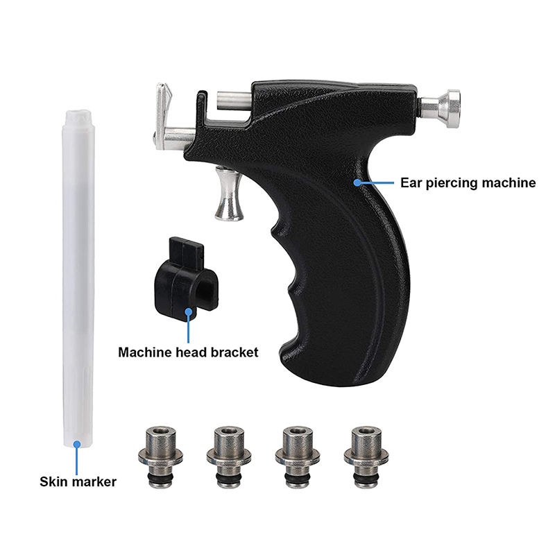 Professional Ear Piercing Gun Tools Steel Stud Earring Safe Sterile Nose Navel Helix Piercing Tool Set Body Jewelry Machine Kit