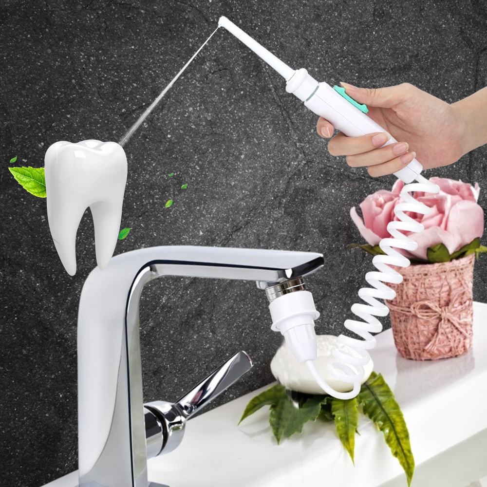 Powerful Dental Water Jet Dental Flosser Faucet Oral Irrigator Water Pick Mouthwasher Pressure Mouth Cleaner Shower for Home