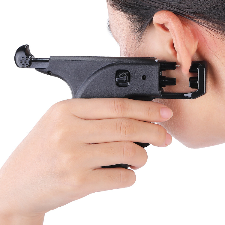 Professional Piercing Gun Tools Kit Ear Stud steel Gold Earring Ear Nose Navel Body Helix Piercing Gun Set No Pain Safe Sterile