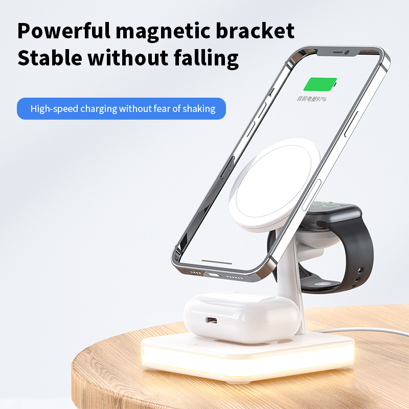 25W Magnetic Wireless Charger Stand Dock For iPhone 13 12 Pro Max Mini Apple iWatch 7 Airpods PD QC3.0 USB Fast Charging Station