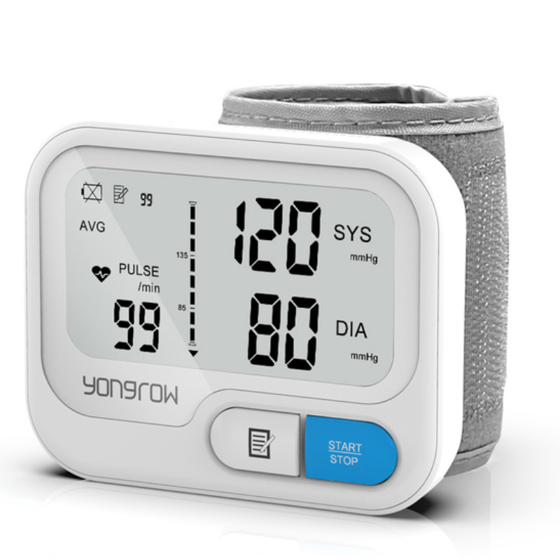 Automatic Digital Wrist Blood Pressure Monitor Sphygmomanometer Tonometer Tensiometer Heart Rate Pulse Meter BP Monitor