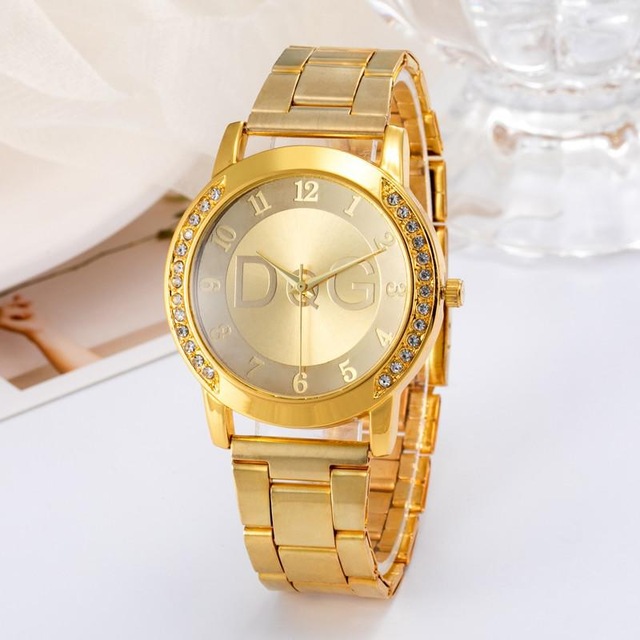 New Fashion Women Crystal Quartz  Watches Stainless Ladies Dress Watch