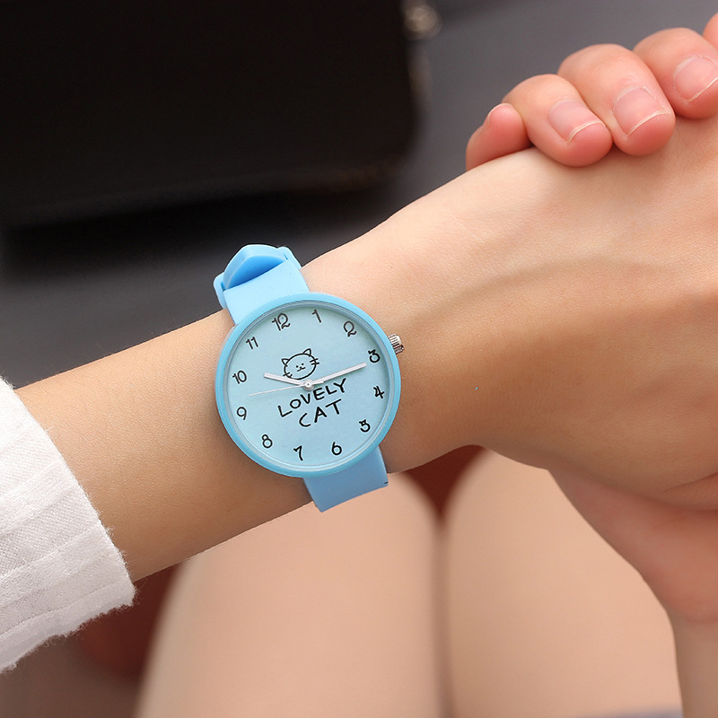 Silicone Candy Color Student Watch Kids Quartz Watch