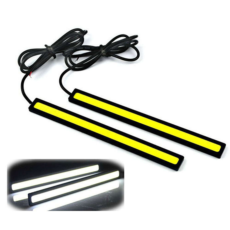 2Pcs Universal Daytime Running Light,Automobiles Parts 17cm DC12V Waterproof Led Lights COB DRL Car LED Strip Auto Interior Lamp