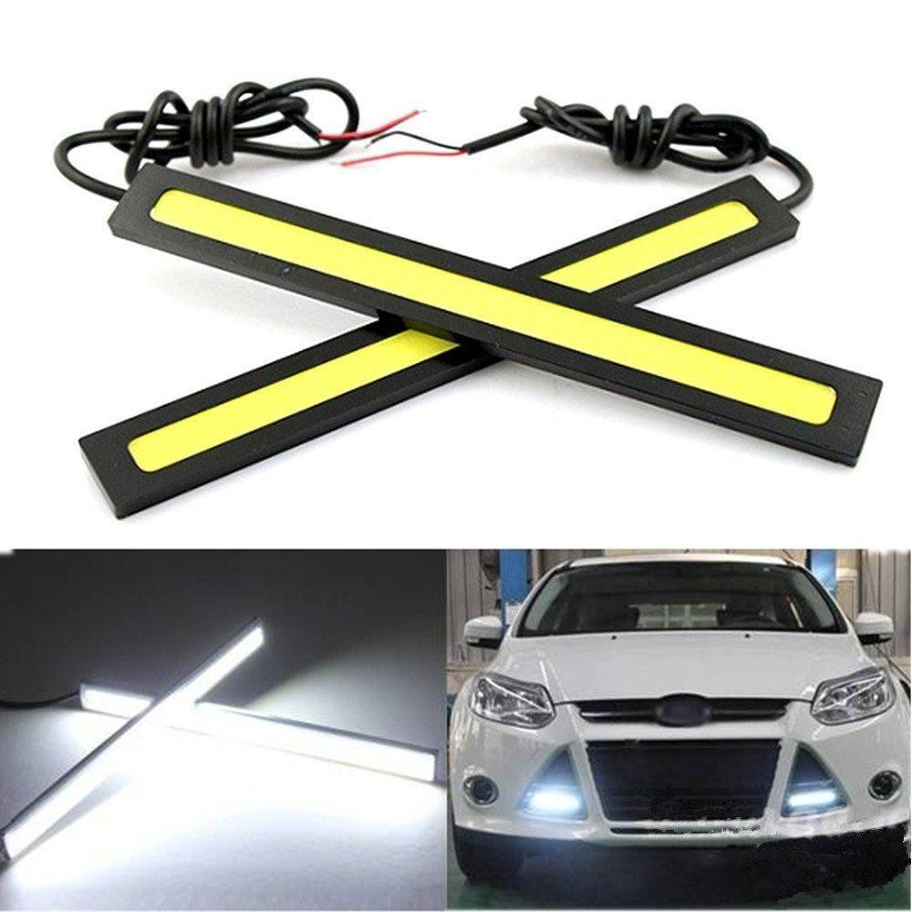 2Pcs Universal Daytime Running Light,Automobiles Parts 17cm DC12V Waterproof Led Lights COB DRL Car LED Strip Auto Interior Lamp