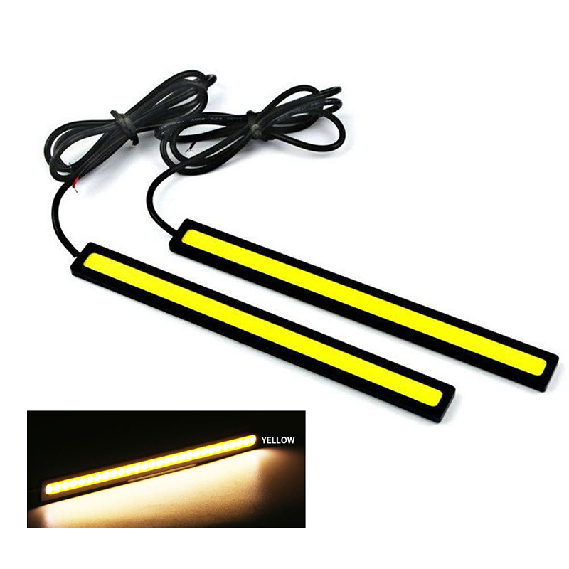 2Pcs Universal Daytime Running Light,Automobiles Parts 17cm DC12V Waterproof Led Lights COB DRL Car LED Strip Auto Interior Lamp