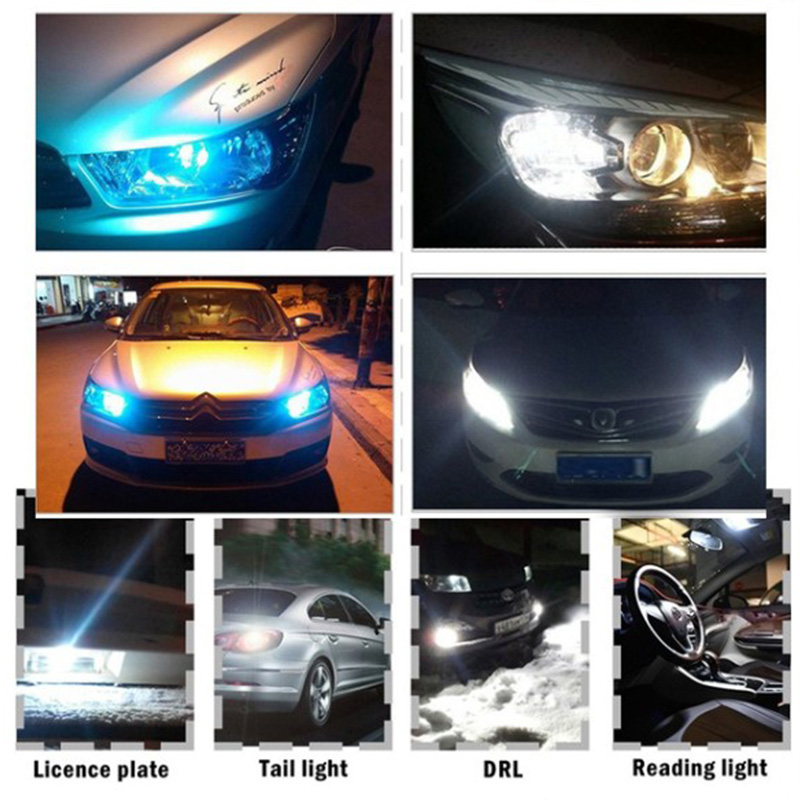 2PCS T10 W5W Led 3030 1SMD Wedge Bulb Auto Dome Reading Car Light Sidemarker Sidelight Parking Lights Highlight Width Lamp Bulbs