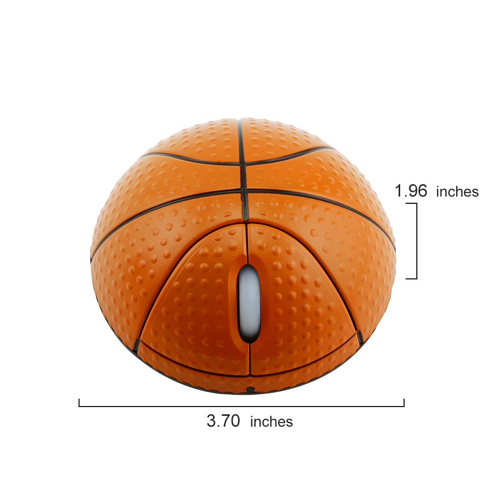 Wireless Mouse Basketball Shaped Optical Computer USB Mause 1600 DPI Portable Mini 3D Mice With Mouse Pad For PC Laptop