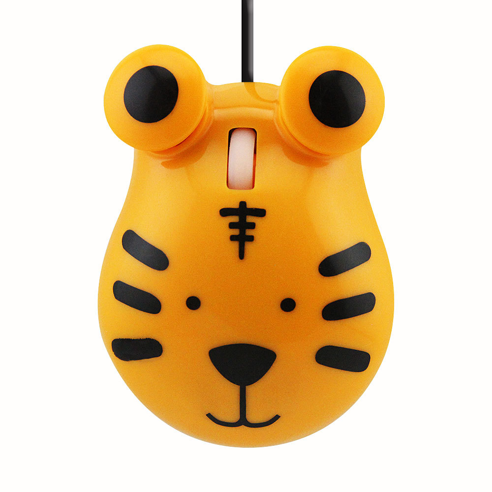 Cute Computer Mouse 3d Animal Shape Wired Usb Optical Mause 1600 DPI Cartoon Tiger Lovely Mice For Kids Gift For Laptop