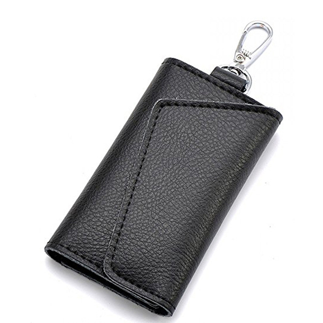 Wallets & Holders  New Key Holder Wallet PU Leather Unisex Solid Key Wallet Organizer Bag Car Housekeeper Wallet Card Holder
