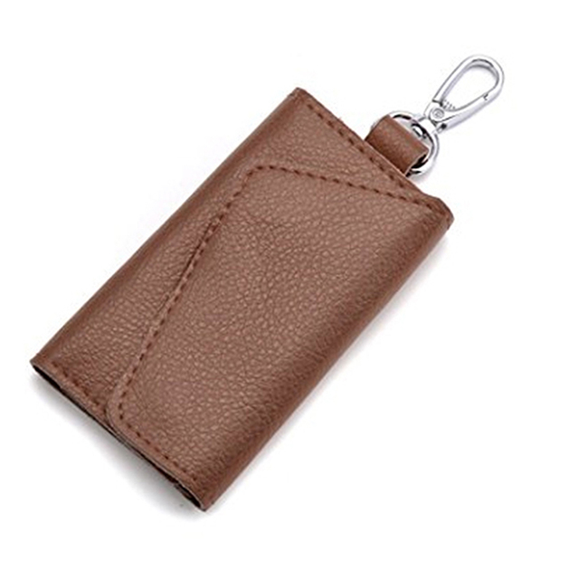Wallets & Holders  New Key Holder Wallet PU Leather Unisex Solid Key Wallet Organizer Bag Car Housekeeper Wallet Card Holder