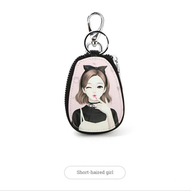 Wallets & Holders Fashion Key Bag Cartoon Women Girl Students Leather Key Wallets Key Case For Car Key Chains Cover New Lovely Zipper Key Holder