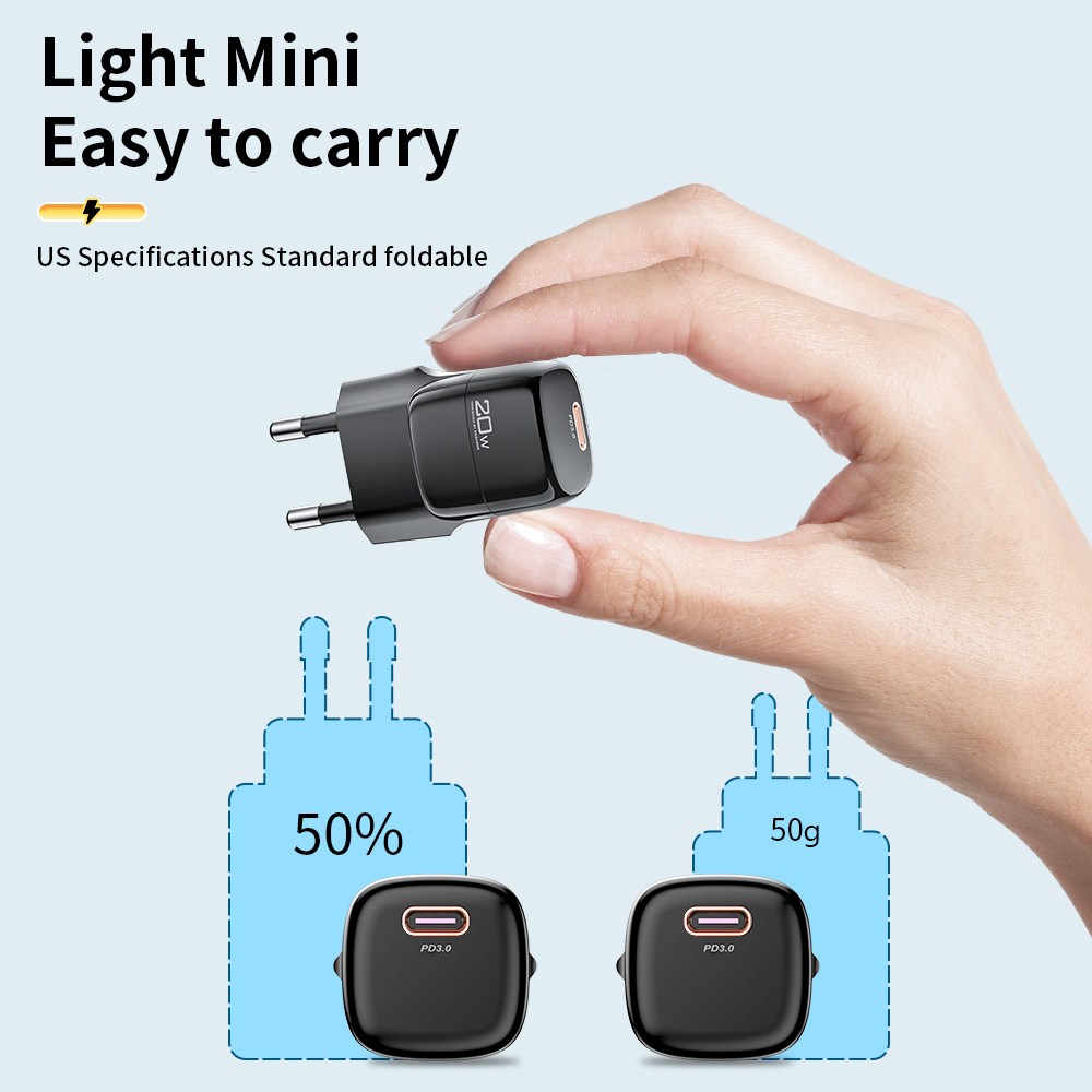 USB C Charger PD 20W Type C  Mini Fast Charger For iPhone  Pro Xiaomi Samsung Huawei PocoX3 C USB Phone Quick Charging