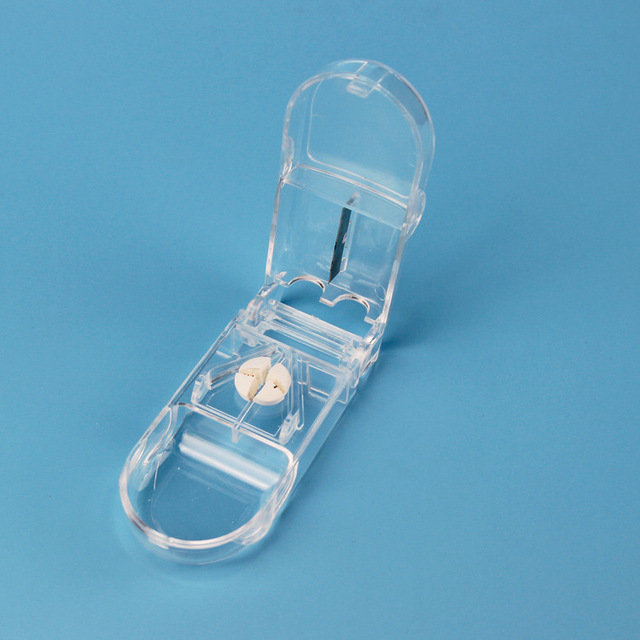 1pc Pill Cutter Medicine Cutter Medicine Split Medicine Box Portable Medicine Portable Small Medicine Box Health Care Pills Case