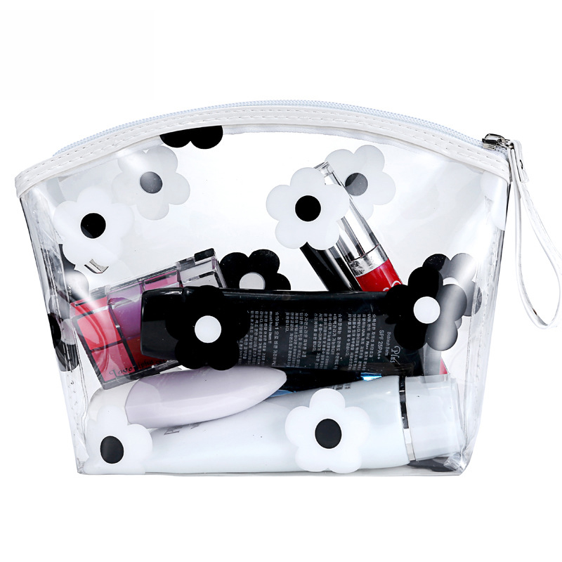 Fashion Girls Clear Cosmetic Bag PVC Transparent Makeup Bag For Women Waterproof Zipper Beauty Case Travel Toiletry Storage Bag