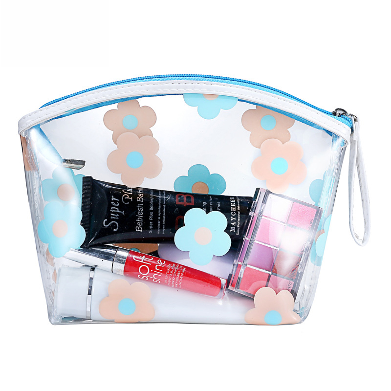 Fashion Girls Clear Cosmetic Bag PVC Transparent Makeup Bag For Women Waterproof Zipper Beauty Case Travel Toiletry Storage Bag