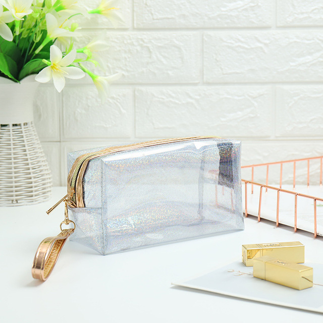 Women Waterproof Cosmetic Bag Organizer Travel Toiletries Makeup Cases Transparent Portable Brush Holder Storage Toilet Pouch
