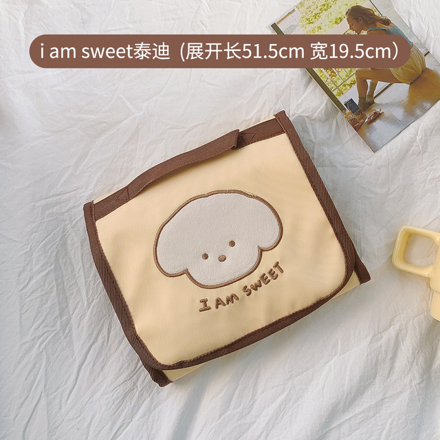 Bear Make Up Bag Women Makeup Hanging Toiletries Organizer Travel Jewelry Fold Cosmetic Brushes Wash Kits Case  Pouch