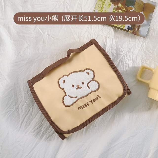 Bear Make Up Bag Women Makeup Hanging Toiletries Organizer Travel Jewelry Fold Cosmetic Brushes Wash Kits Case  Pouch