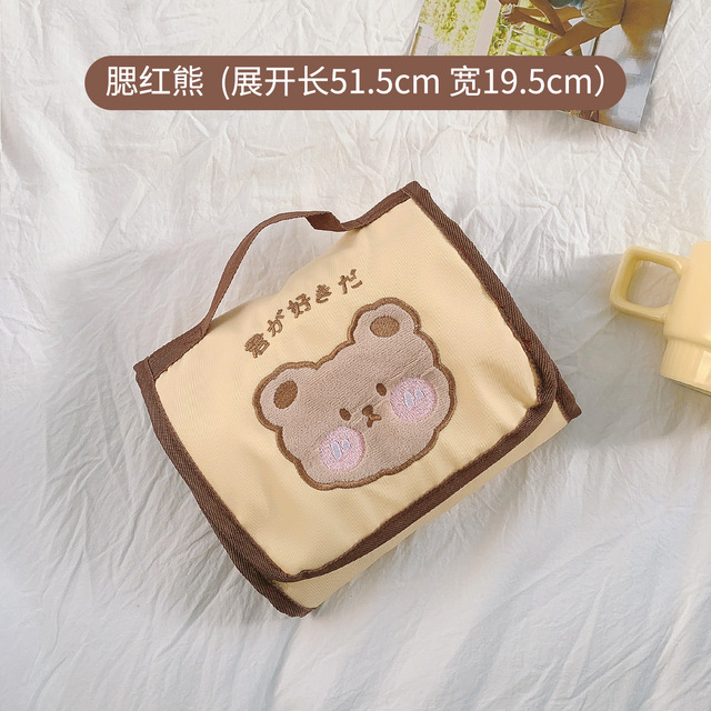 Bear Make Up Bag Women Makeup Hanging Toiletries Organizer Travel Jewelry Fold Cosmetic Brushes Wash Kits Case  Pouch