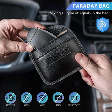 Signal Blocking Bag Key Fob Bag RFID Signal Shielding Anti-Theft Keyless Entry Car Key Protector Keys Cases Portable bags