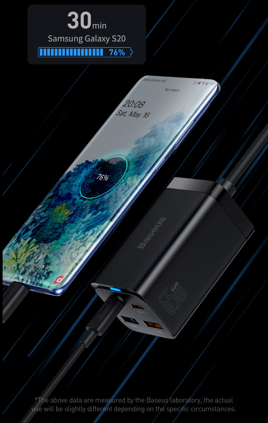 PD 65W Charger 4 USB Quick Charge 4.0 3.0 Type C USB Charger for iPhone 13 12 Pro Max Fast Charger for Macbook Laptop