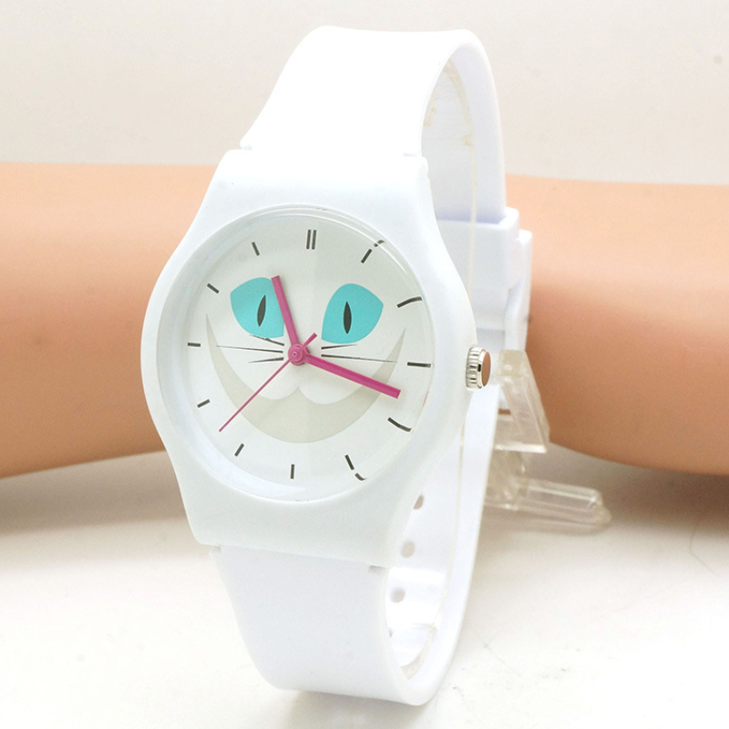 cute cat Waterproof Kid Watches Silicone Wristwatches  Quartz Wrist Watch