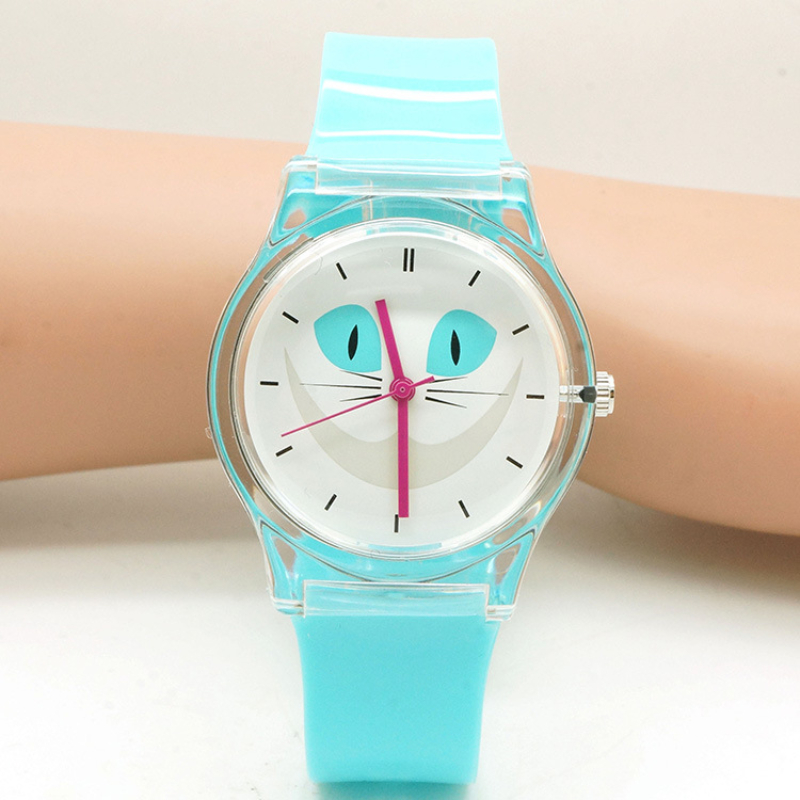 cute cat Waterproof Kid Watches Silicone Wristwatches  Quartz Wrist Watch