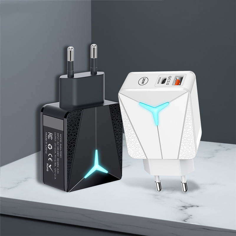 PD 30W USB C Charger Quick Charger3.0 Fast Charge charger For iPhone12 13Pro Samsung Huawei Xiaomi Mobile Phone Chargers Adapter