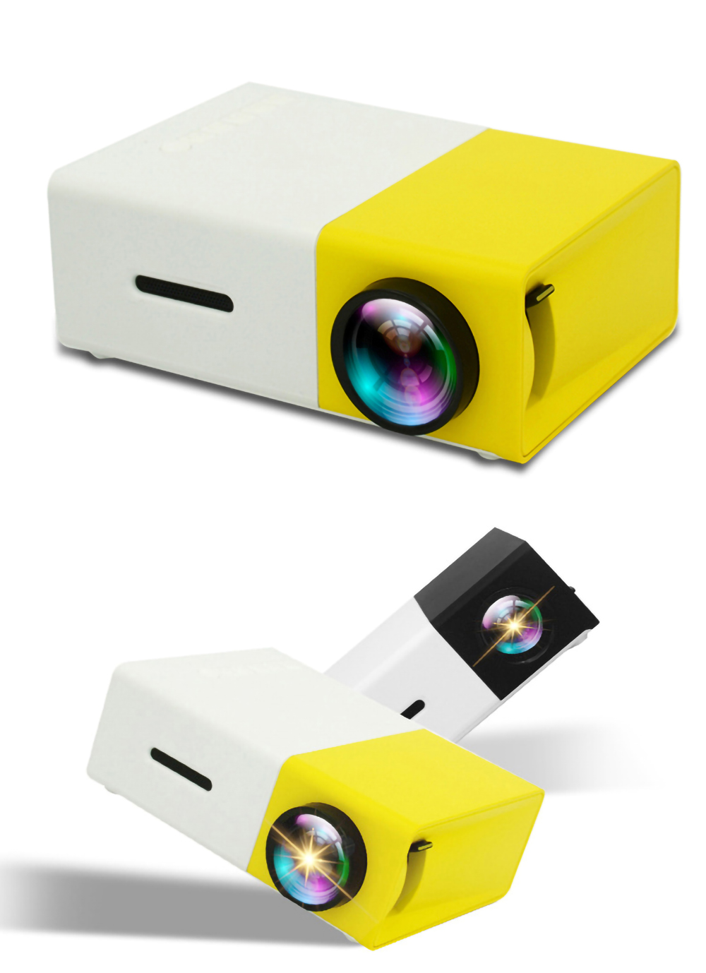 LEJIADA YG300 Pro LED Mini Projector 480x272 Pixels Supports 1080P HDMI-compatible USB Audio Portable Home Media Video Player