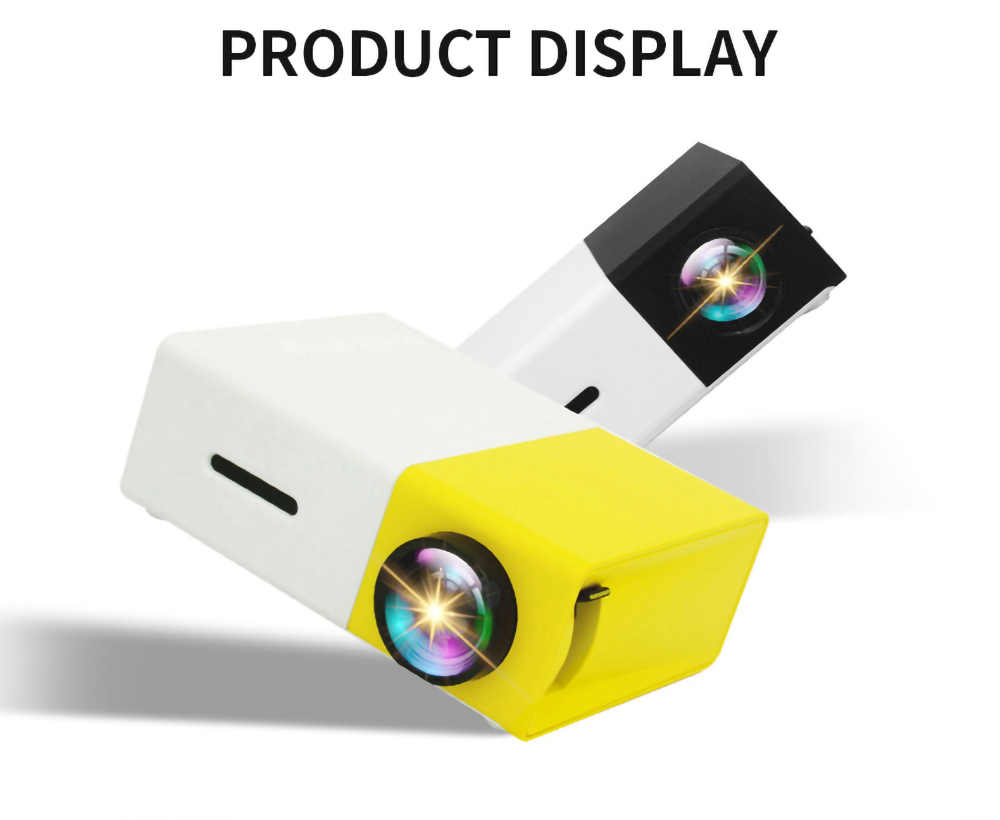 LEJIADA YG300 Pro LED Mini Projector 480x272 Pixels Supports 1080P HDMI-compatible USB Audio Portable Home Media Video Player