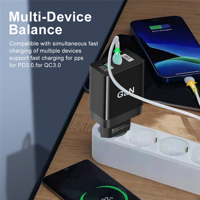 65W Fast Charge Adapter For MacBook Pro Laptop Type C PD Quick Charger For iPhone 13 11 iPad Huawei Xiaomi Samsung