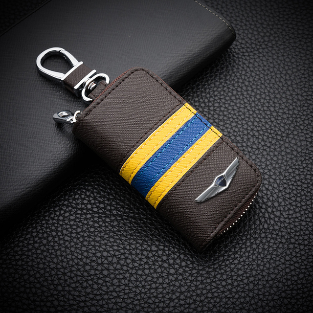 Other Men's Bags For Genesis Metal Key Chain For G80 GV80 2021 Hyundai Leather Car Key Cover With Logo Key Case Car Accessories
