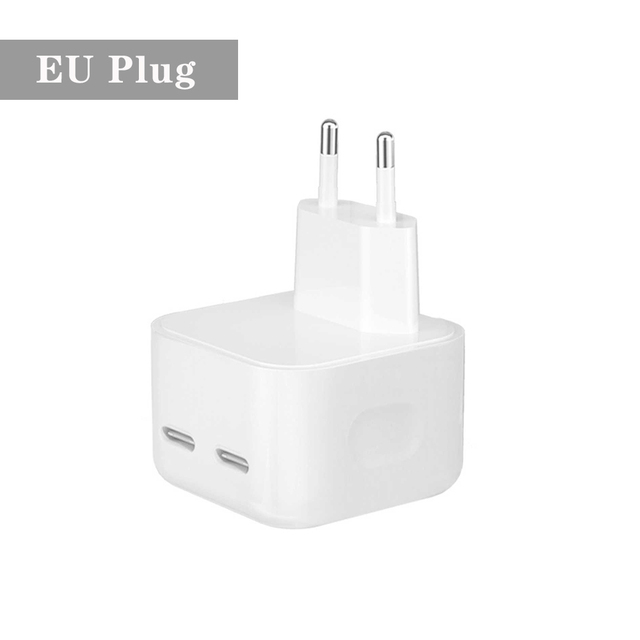 35W Charger 2-Port Quick Charge Type C PD Fast Charger Portable Travel Wall USB C Charger for iPhone 13 12 11 Pro Max iPad