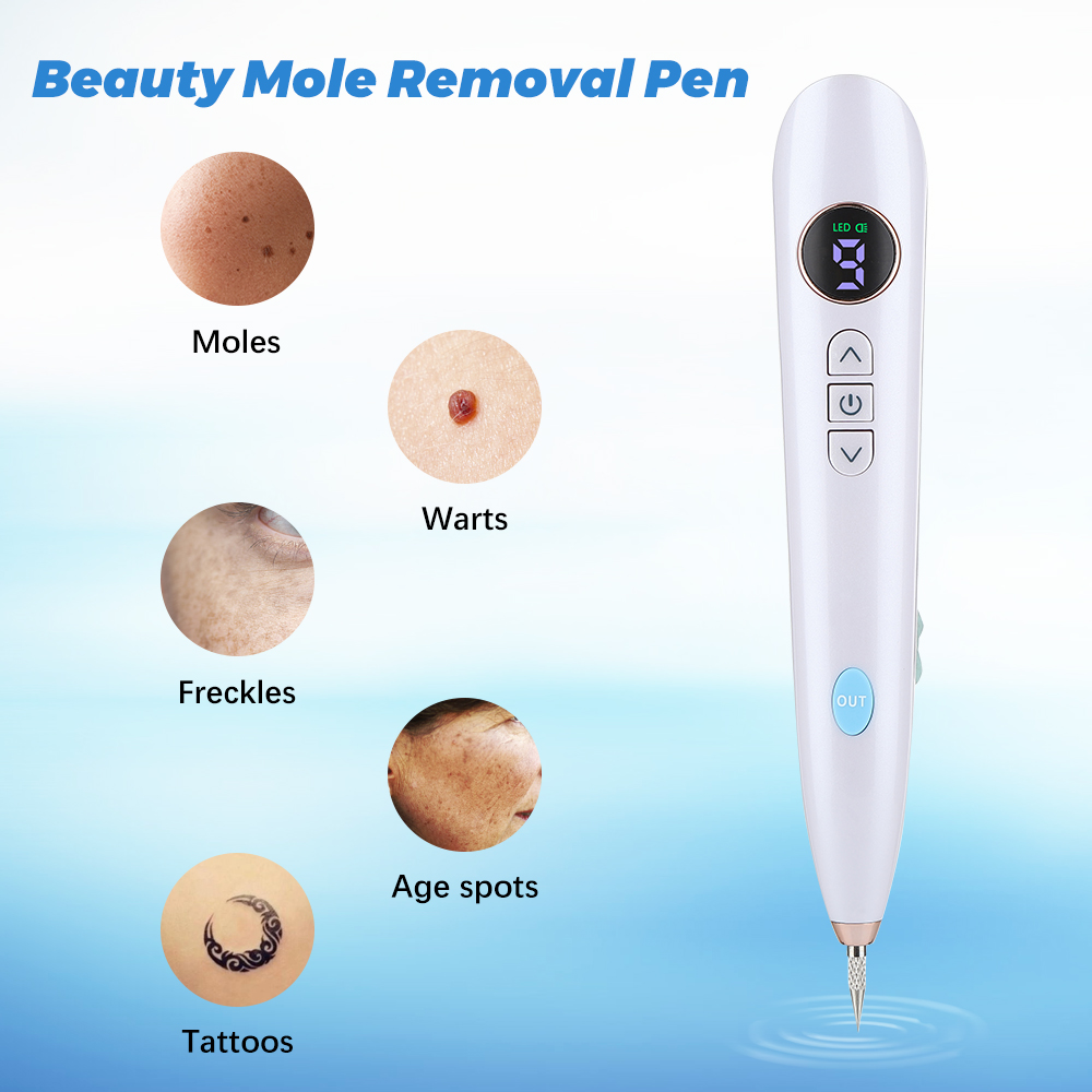 LCD Plasma Pen Profesional Laser Tattoo Mole Removal Pen Skin Care Tools Tag Removal Freckle Wart Dark Spot Remover Beauty Care