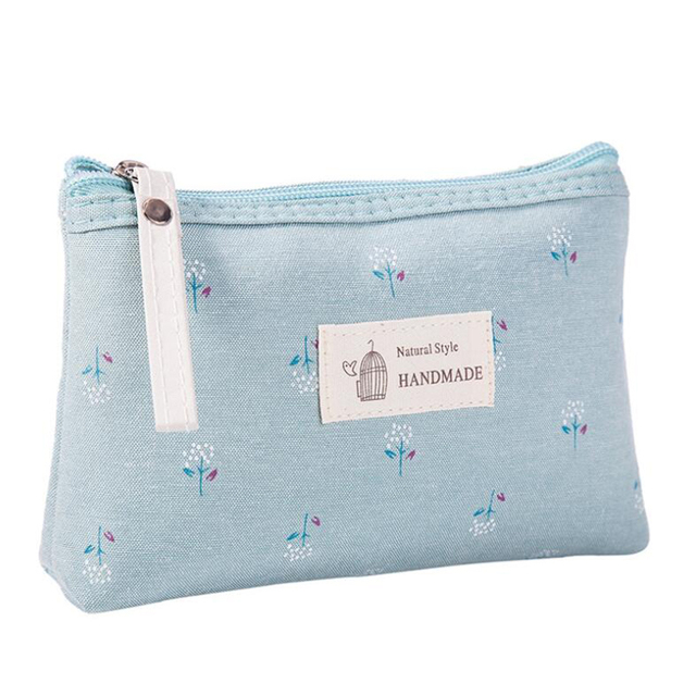 Women Floral Small Cosmetic Bag Makeup Bag Travel Neceser Storage Organizer Zipper Toiletry Wash Make Up Bags Purse Pouch